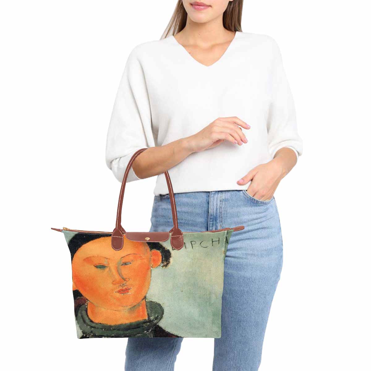 Classic handbag, Modigliani design, choice of 2 colors, Jacques Lipchitz and his woman version 1 & 2