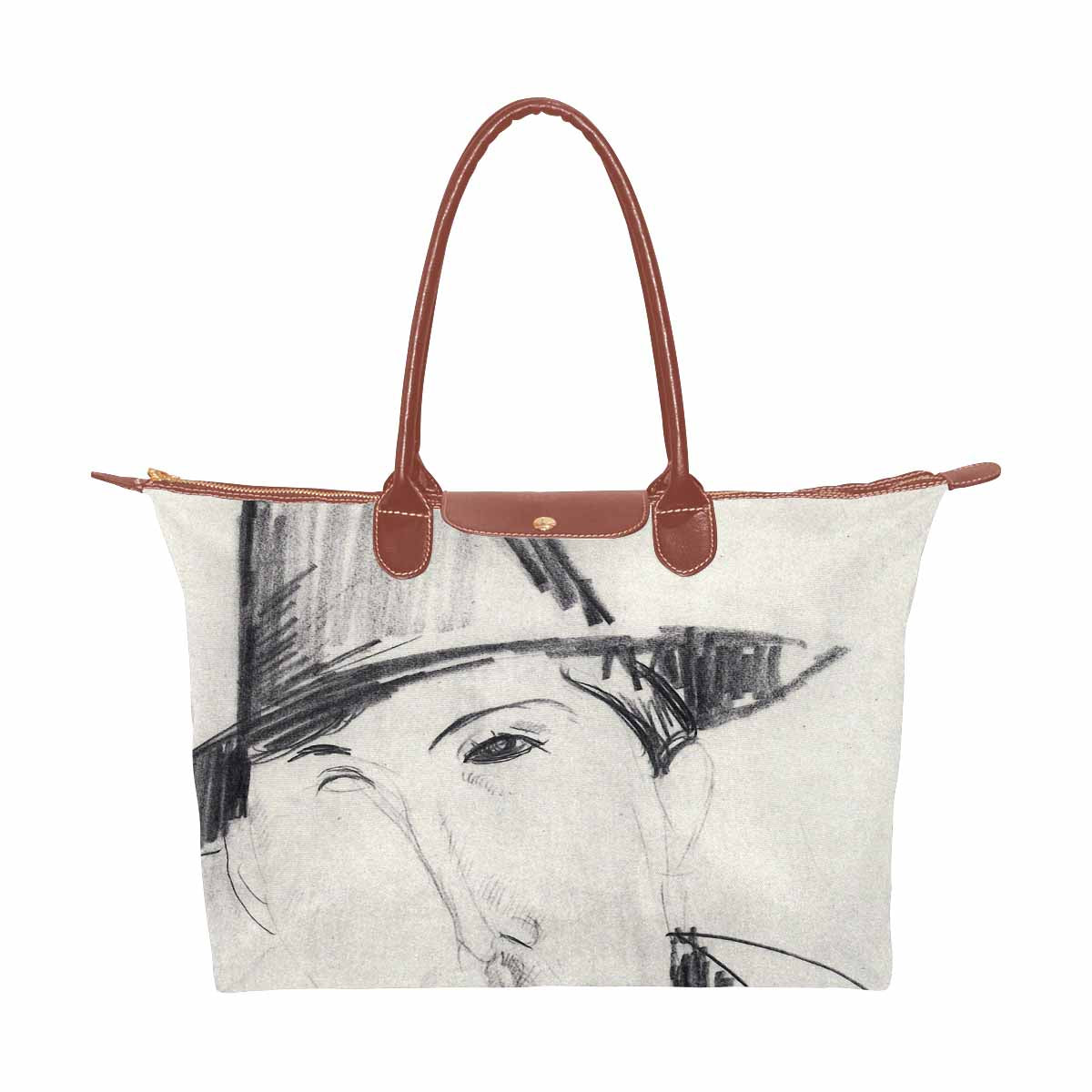 Classic handbag, Modigliani design, choice of 2 colors, Mario Varvogli