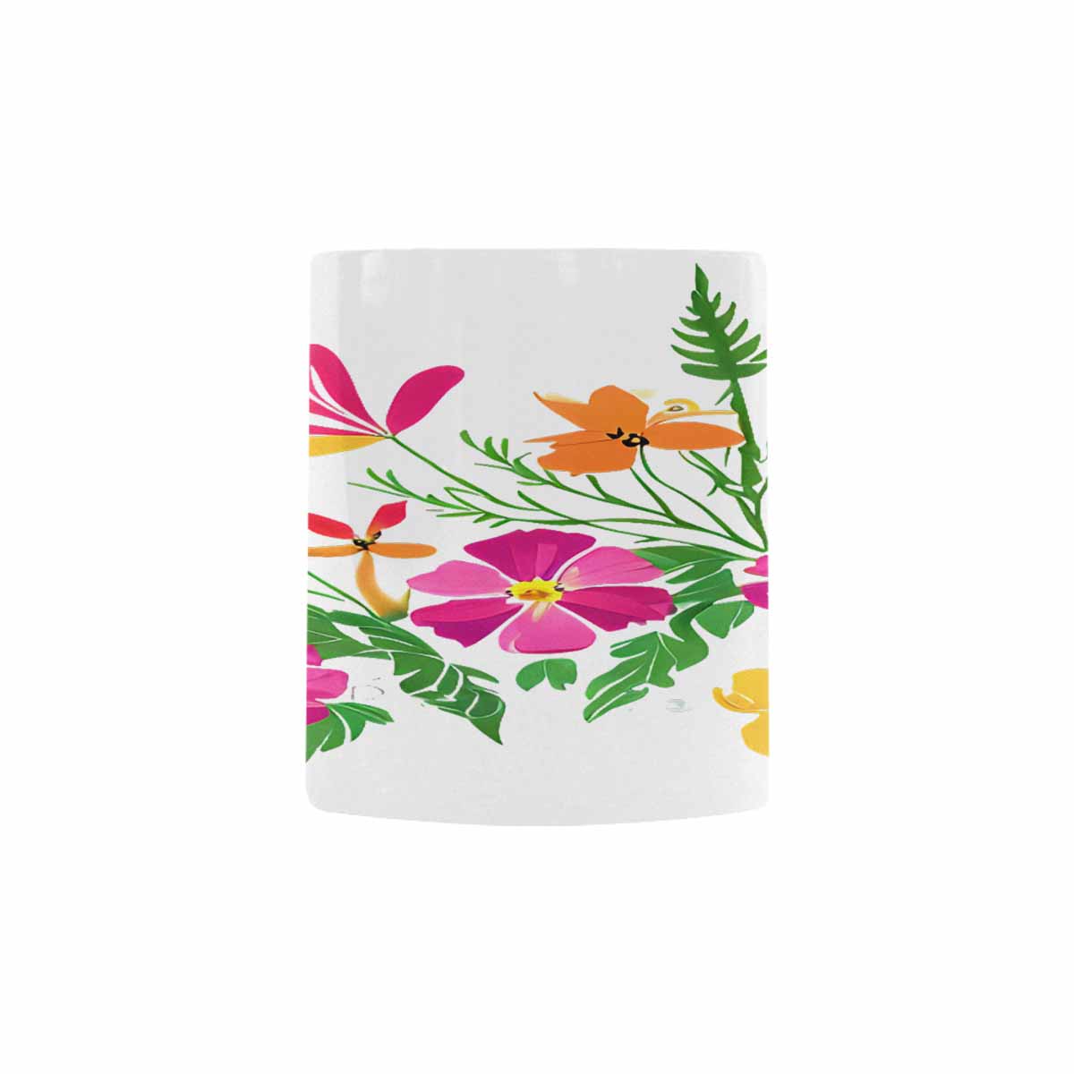 USA made Quality Mug, coffee mug, tea cup, Bright florals, Set 2, design 78