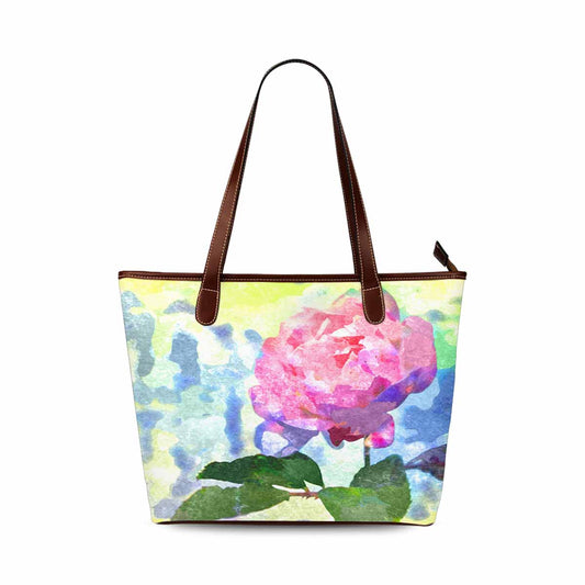 Classic Fabric handbag, watercolor floral, design 222
