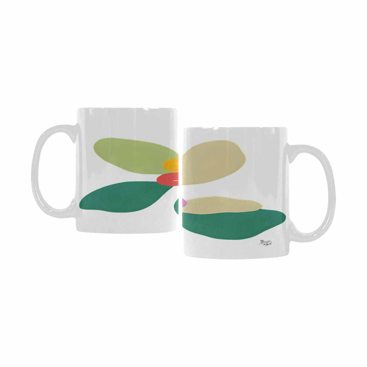 Quality Mug, coffee mug, tea cup, Bright florals, Set 2, design 79