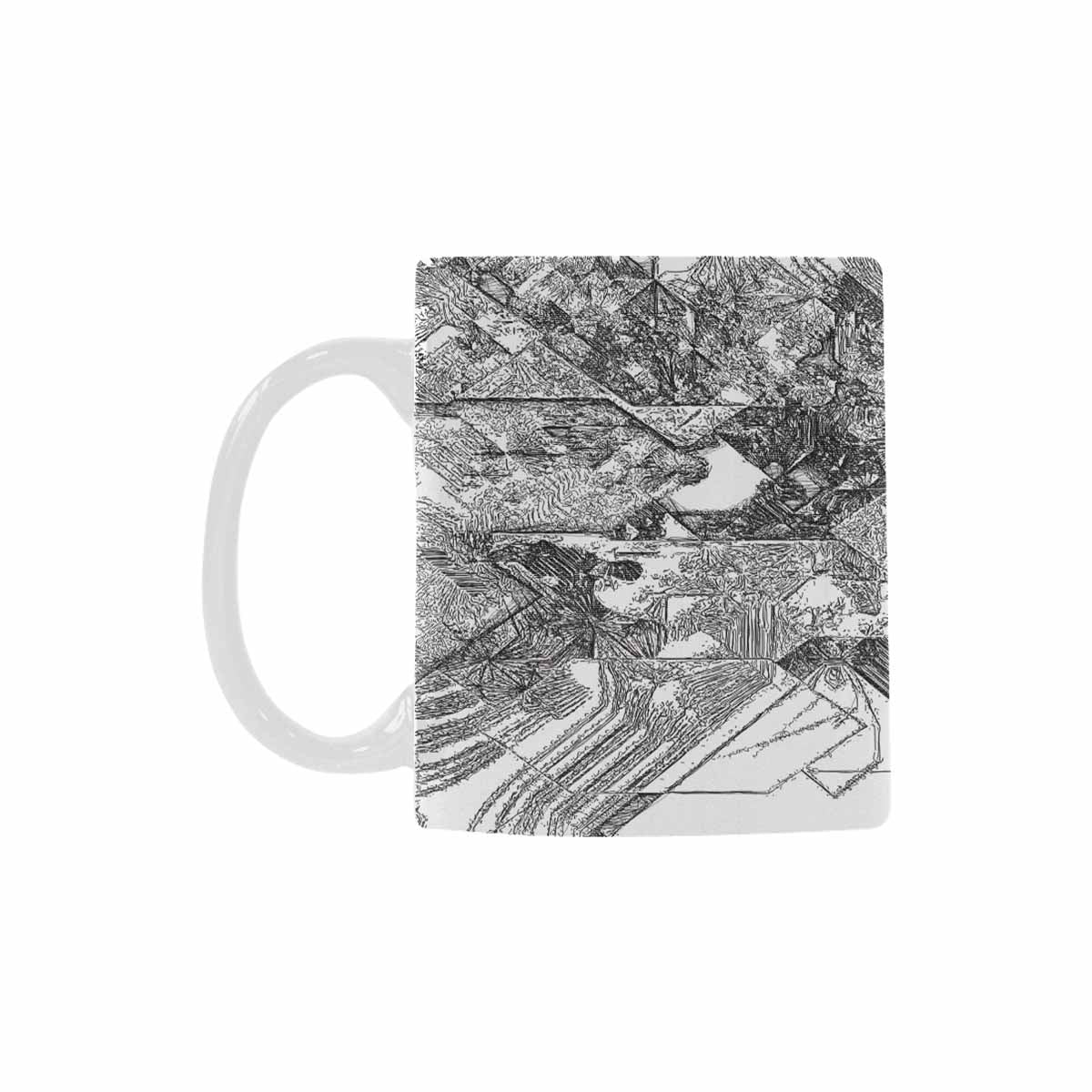 Quality Mug, coffee mug, tea cup, B & W Abstract, Set 1, design 152