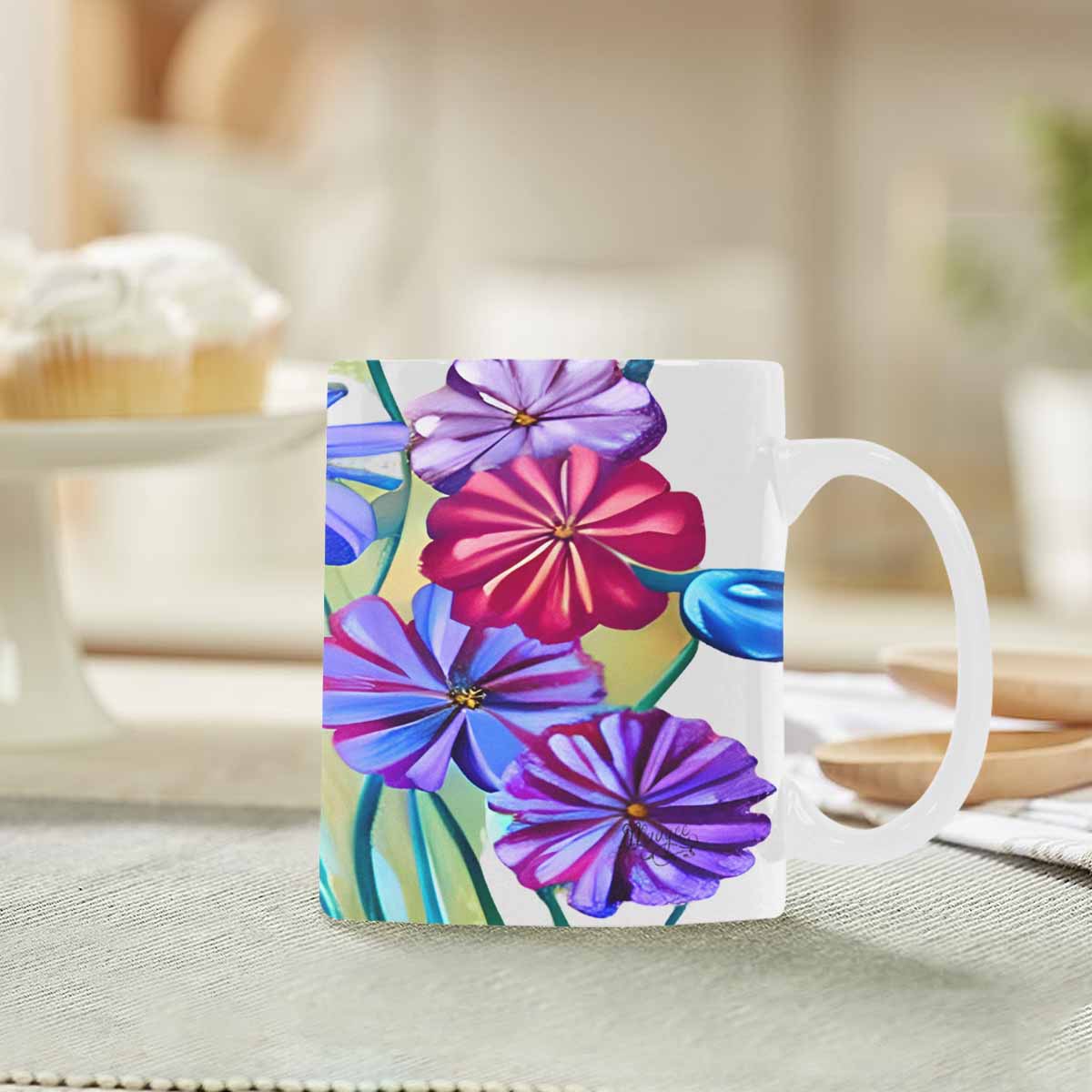 Quality Mug, coffee mug, tea cup, Bright florals, Set 1A, Design 41