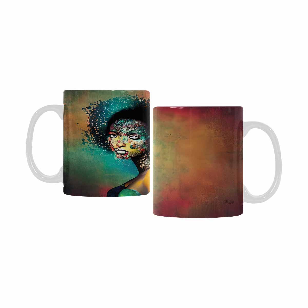 Quality Mug, coffee mug, tea cup, Black Faces, Set 1, design 54