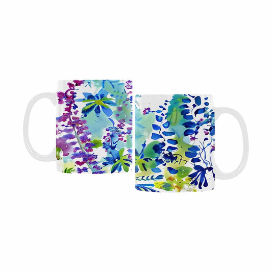 USA made Quality Mug, coffee mug, tea cup, Bright florals, Set 1A, Design 33