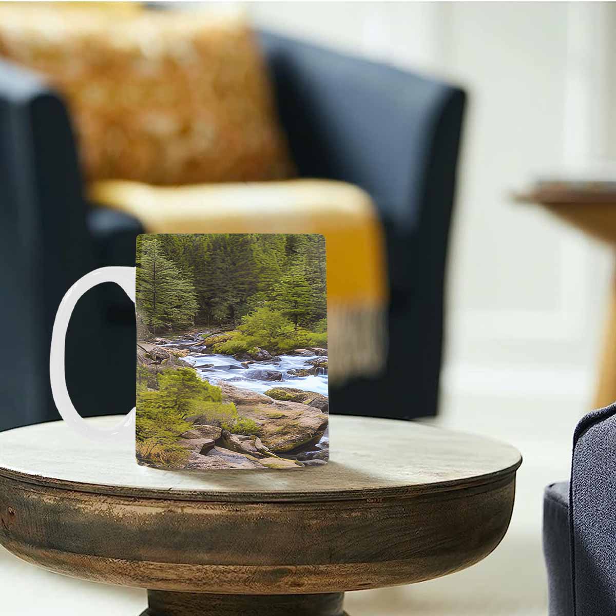 Rivers & Mountains Landscape mugs, set 1 design 3