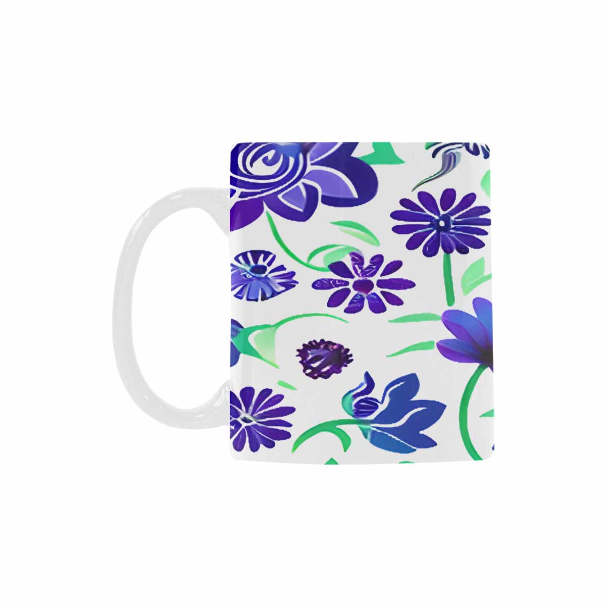 USA made Quality Mug, coffee mug, tea cup, Bright florals, Set 1A, Design 125