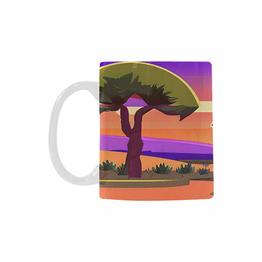 Coffee Mug, tea cup, desert scene, design 36