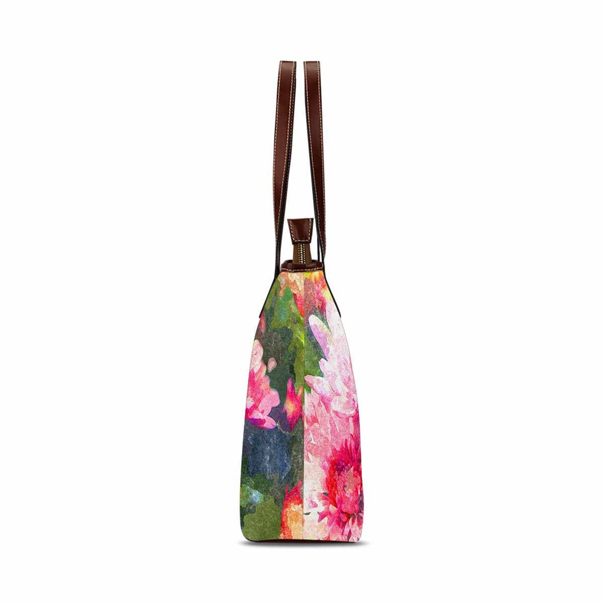 Classic Fabric handbag, watercolor floral, design 34