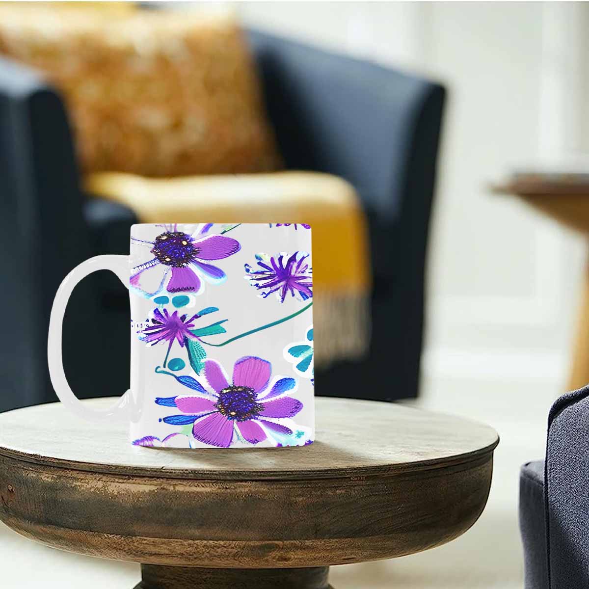 Quality Mug, coffee mug, tea cup, Bright florals, Set 1A, Design 143