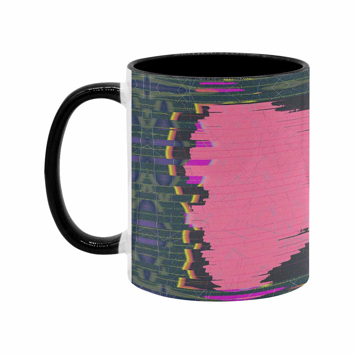 Coffee Mug, tea cup, black core, abstract, design 15