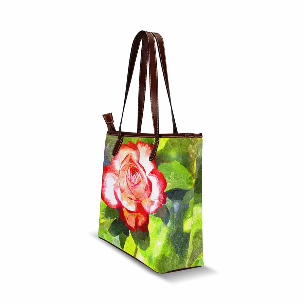 Classic Fabric handbag, watercolor floral, design 220