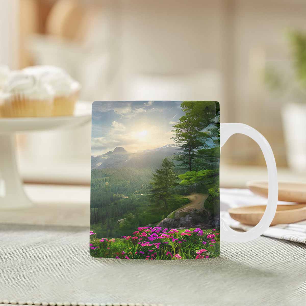 Rivers & Mountains Landscape mugs, set 1 design 30 (1)