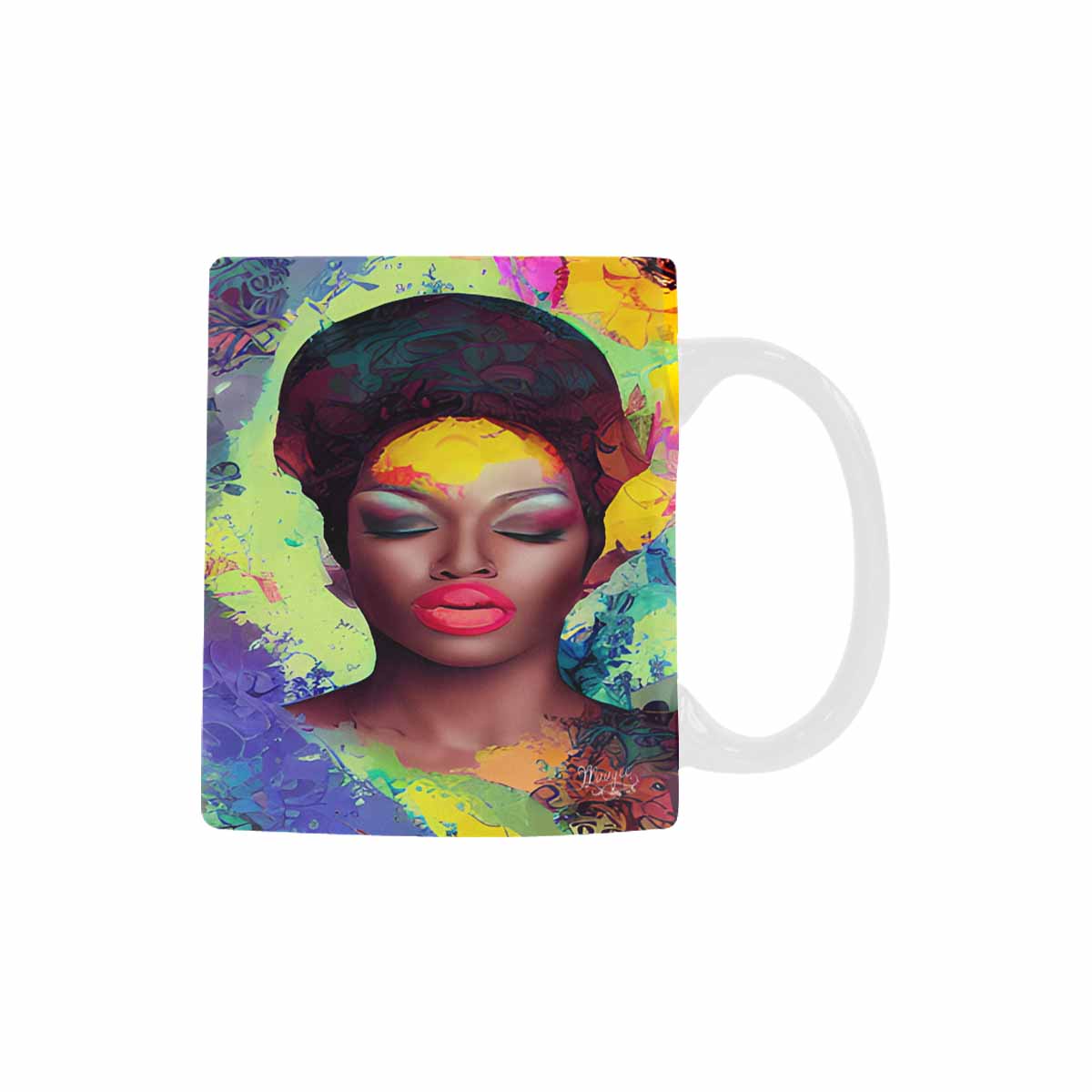 Quality Mug, coffee mug, tea cup, Black Faces, Set 1, design 22