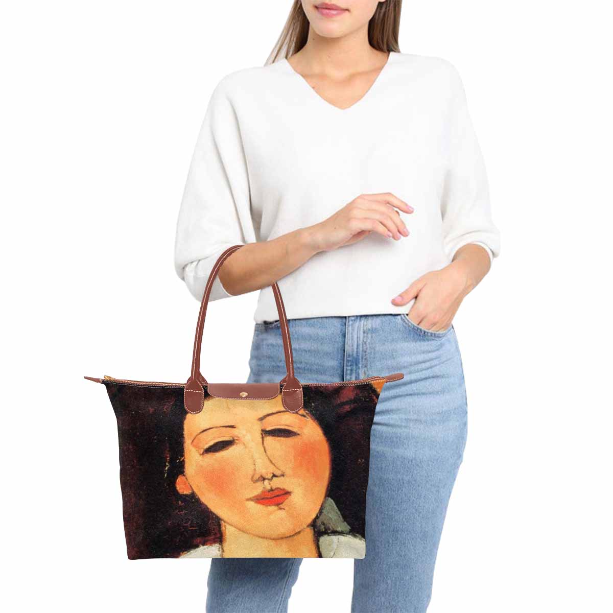 Classic handbag, Modigliani design, choice of 2 colors, Jacques Lipchitz and his woman version 1 & 2