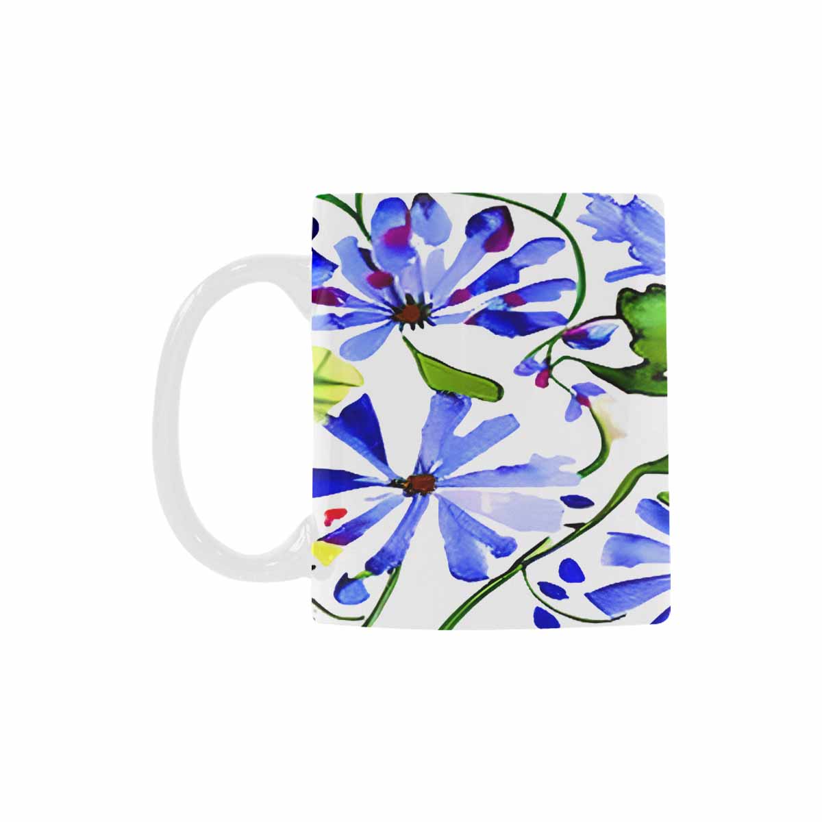 USA made Quality Mug, coffee mug, tea cup, Bright florals, Set 1A, Design 37