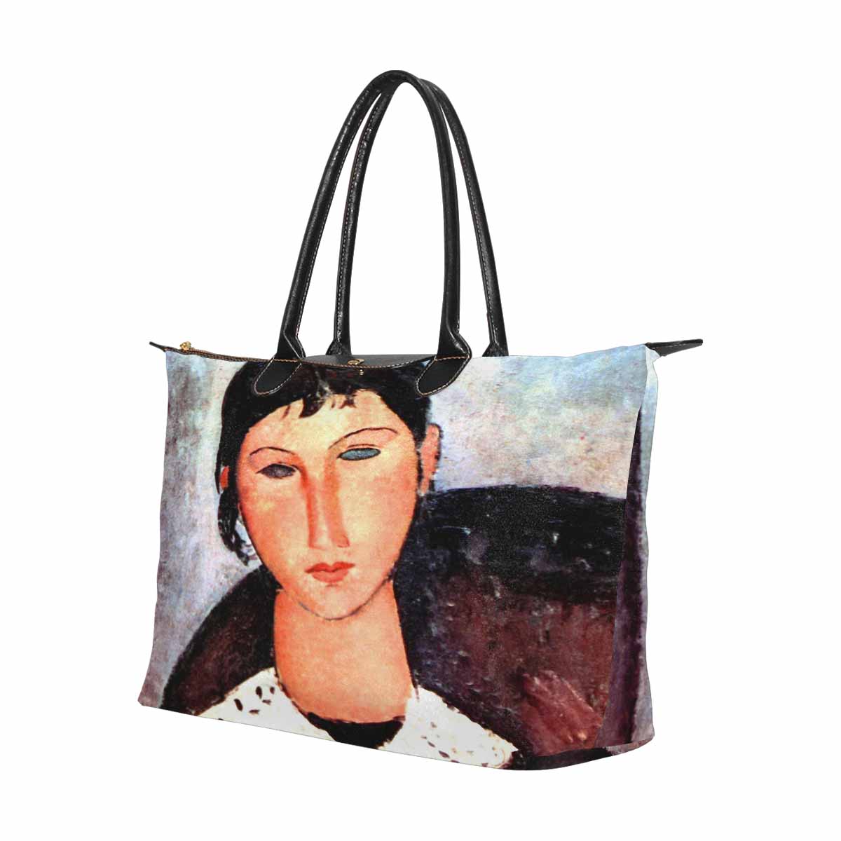 Classic handbag, Modigliani design, choice of 2 colors, Elvira