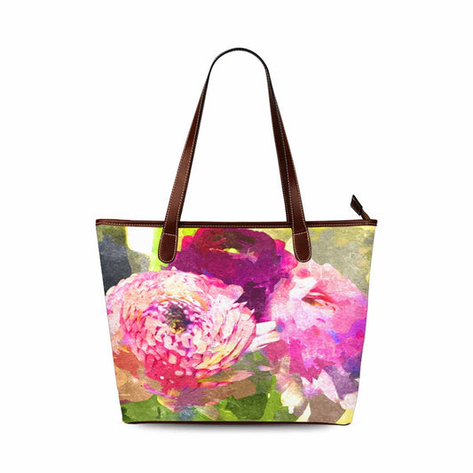 Classic Fabric handbag, watercolor floral, design 211