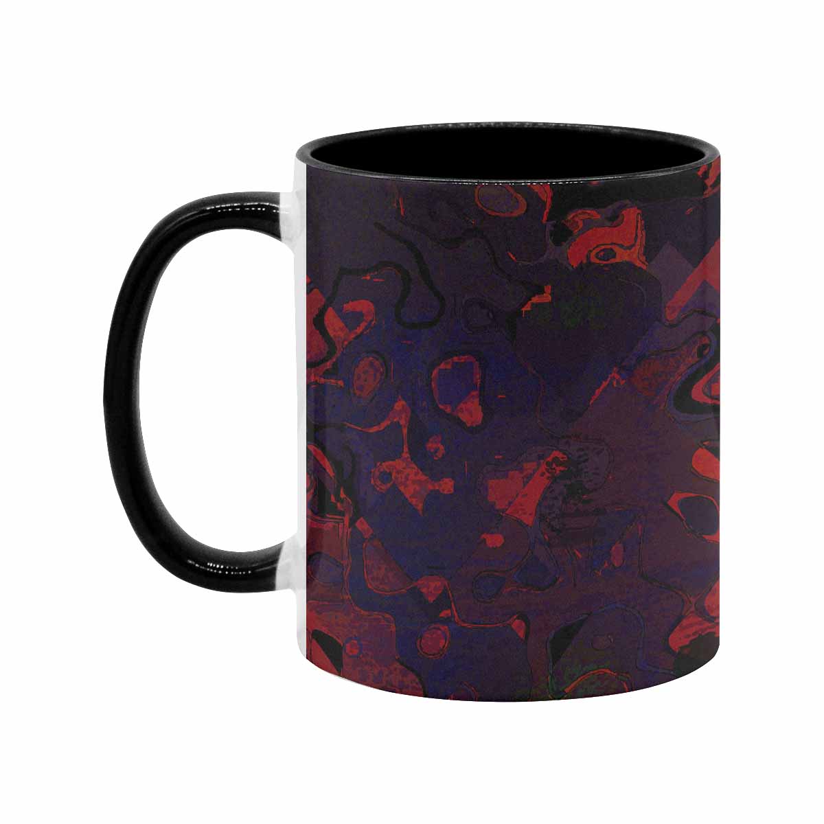 Coffee Mug, tea cup, black core, abstract, design 100