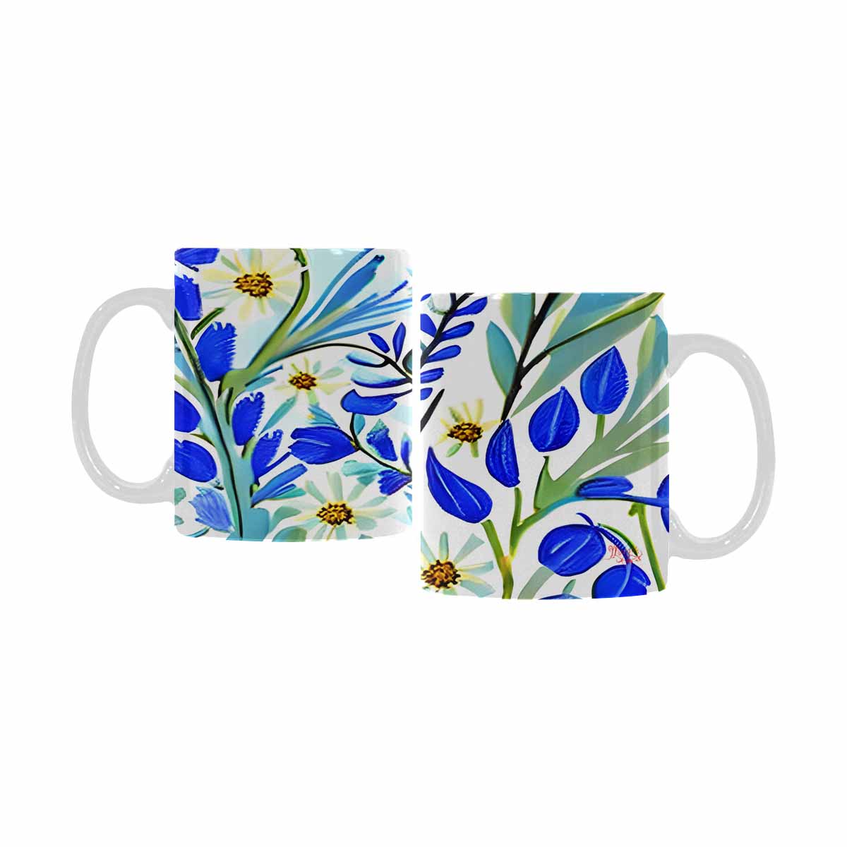 Quality Mug, coffee mug, tea cup, Bright florals, Set 1, Design 12