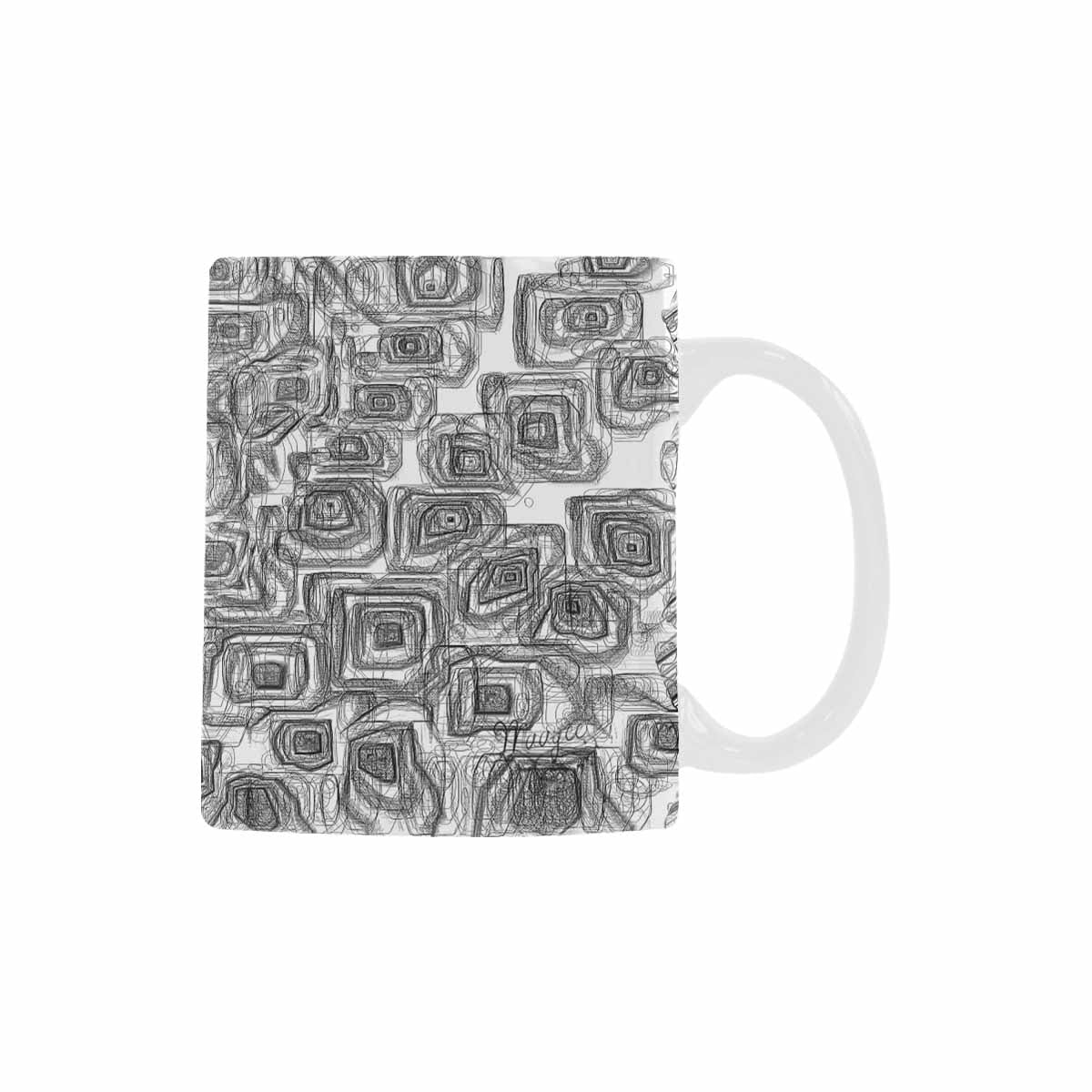 Quality Mug, coffee mug, tea cup, B & W Abstract, Set 1, design 66