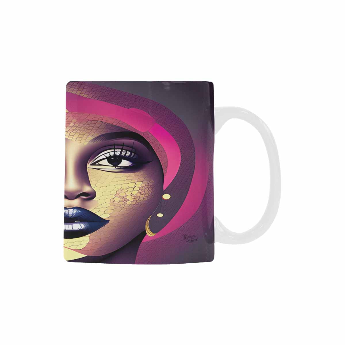 Quality Mug, coffee mug, tea cup, Black Faces, Set 1, design 74