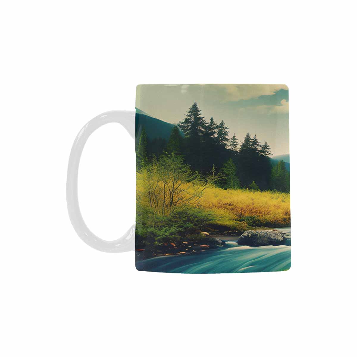 Rivers & Mountains Landscape mugs, set 1 design 26