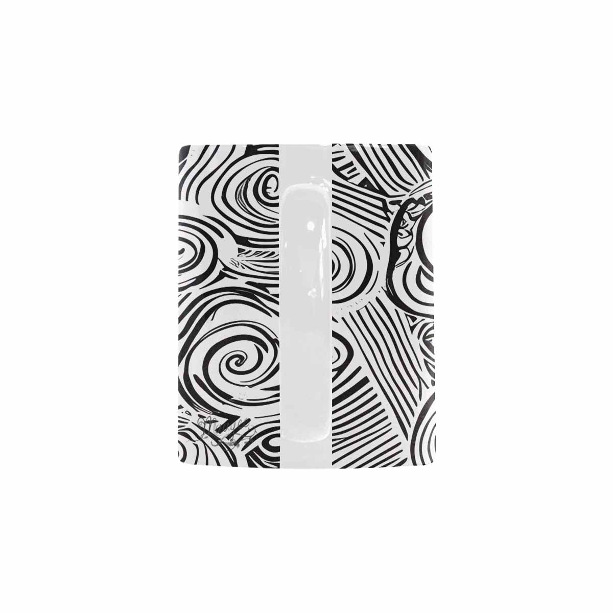 Quality Mug, coffee mug, tea cup, B & W Abstract, Set 1, design 32