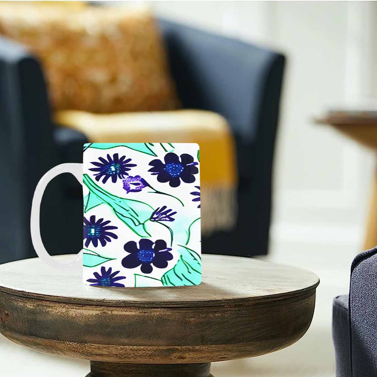 Quality Mug, coffee mug, tea cup, Bright florals, Set 1, Design 117