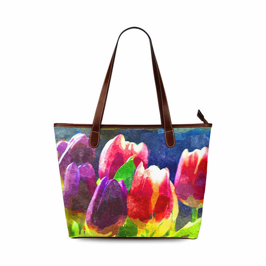 Classic Fabric handbag, watercolor floral, design 263