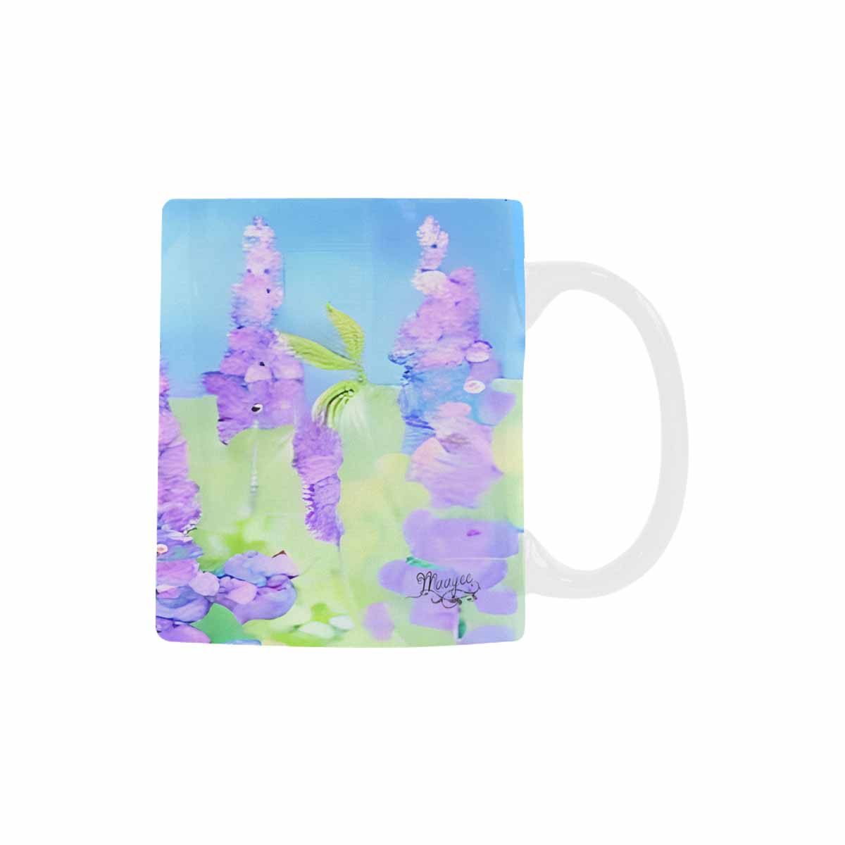 USA made Quality Mug, coffee mug, tea cup, Bright florals, Set 1, Design 100