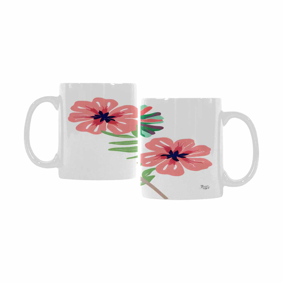 Quality Mug, coffee mug, tea cup, Bright florals, Set 2, design 97