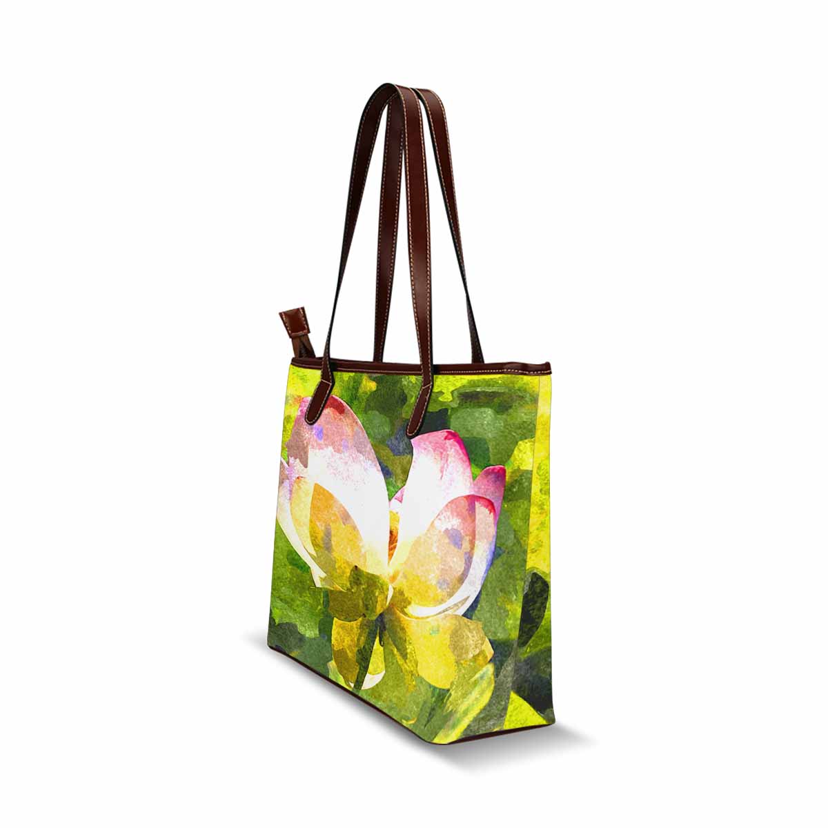 Classic Fabric handbag, watercolor floral, design 178