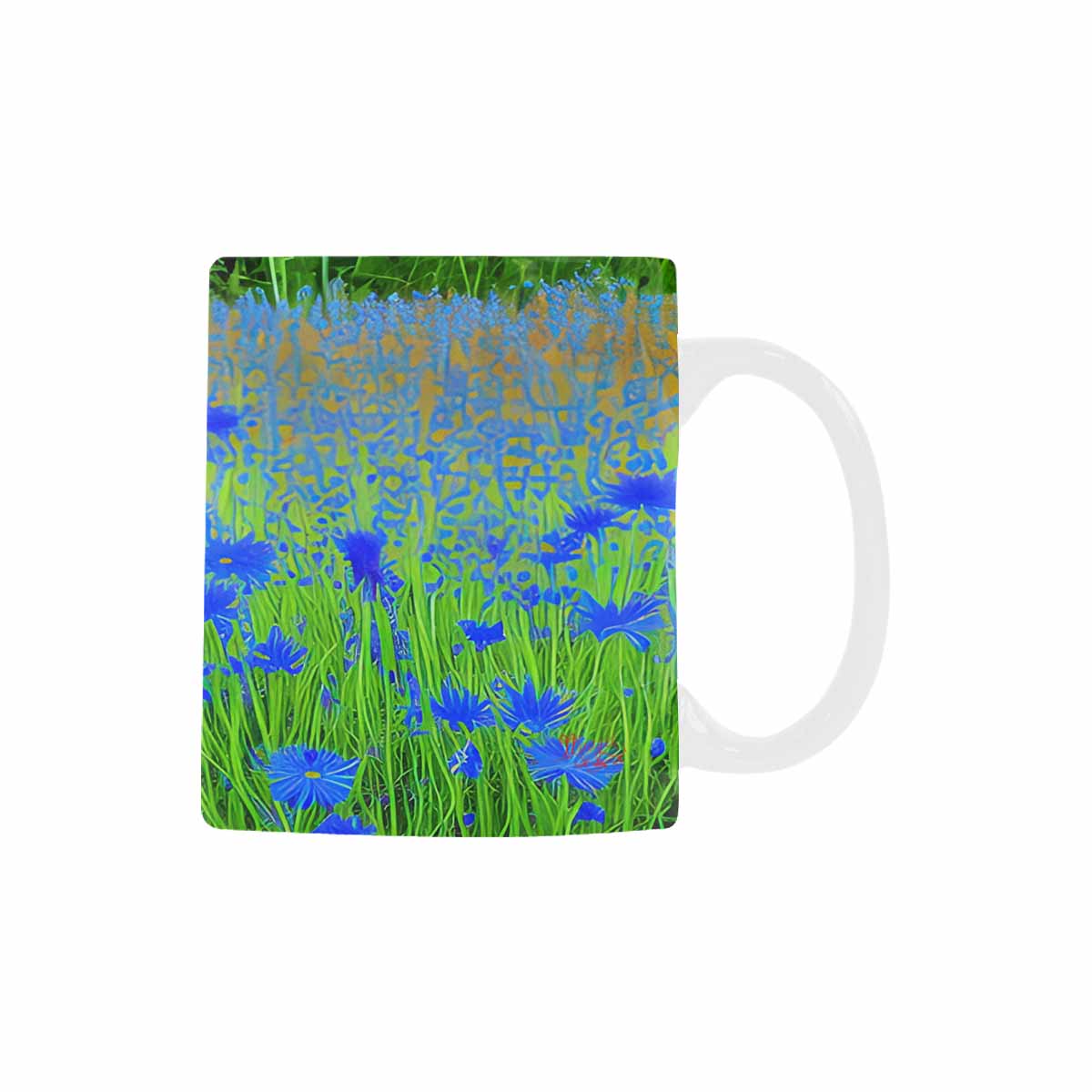 USA made Quality Mug, coffee mug, tea cup, Bright florals, Set 1, Design 1