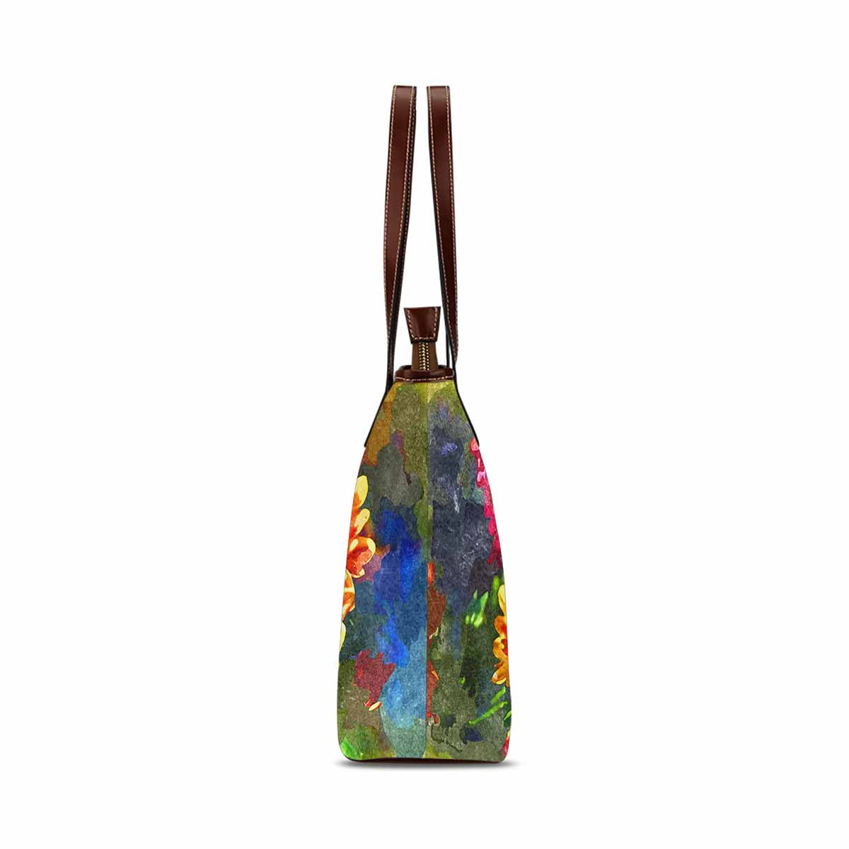 Classic Fabric handbag, watercolor floral, design 54