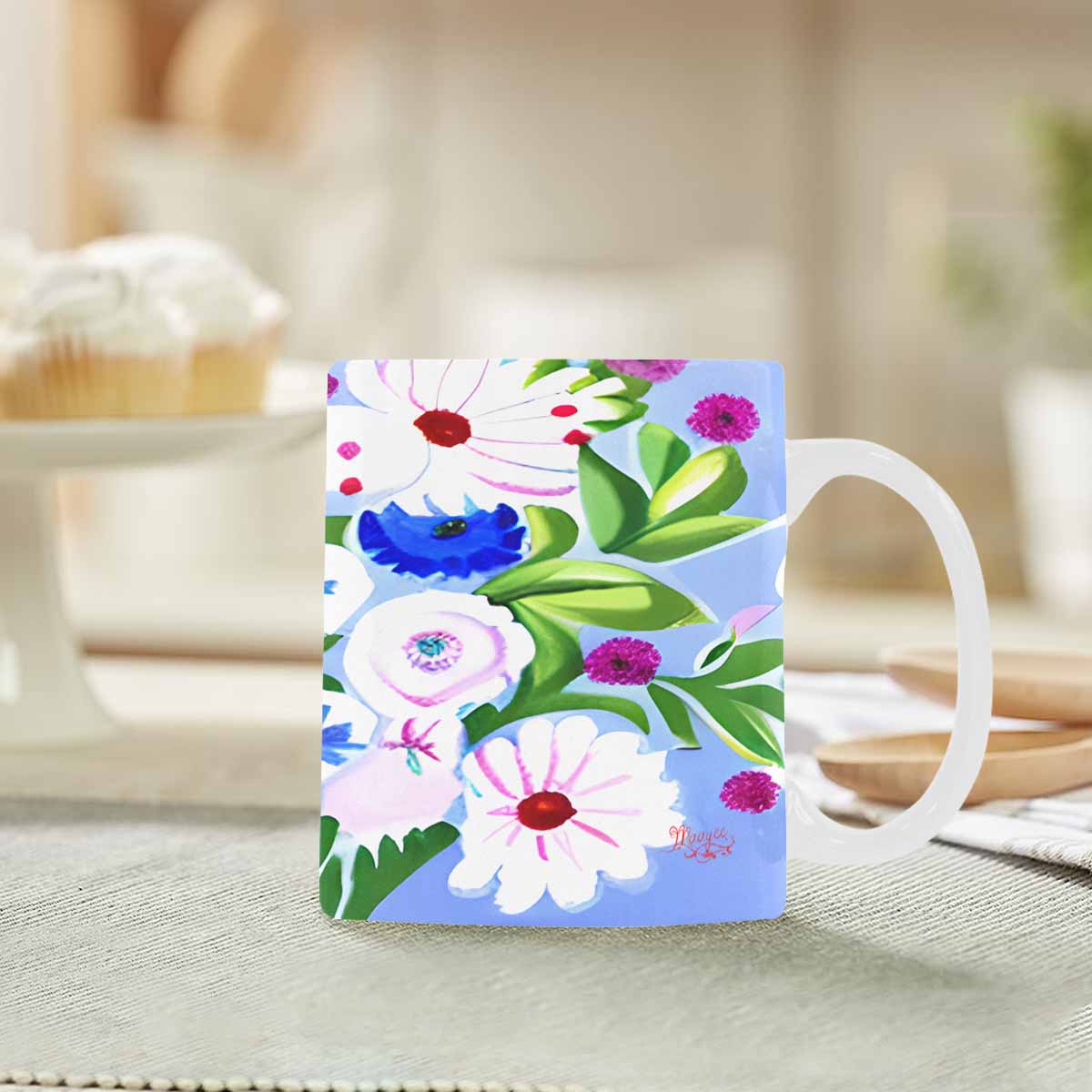 Quality Mug, coffee mug, tea cup, Bright florals, Set 1, Design 109