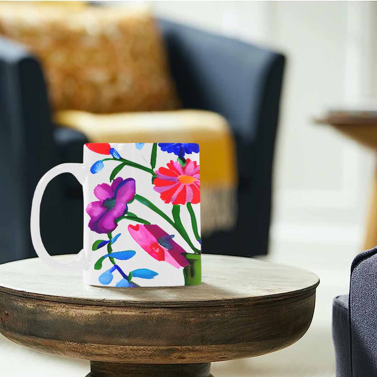 Quality Mug, coffee mug, tea cup, Bright florals, Set 1A, Design 114