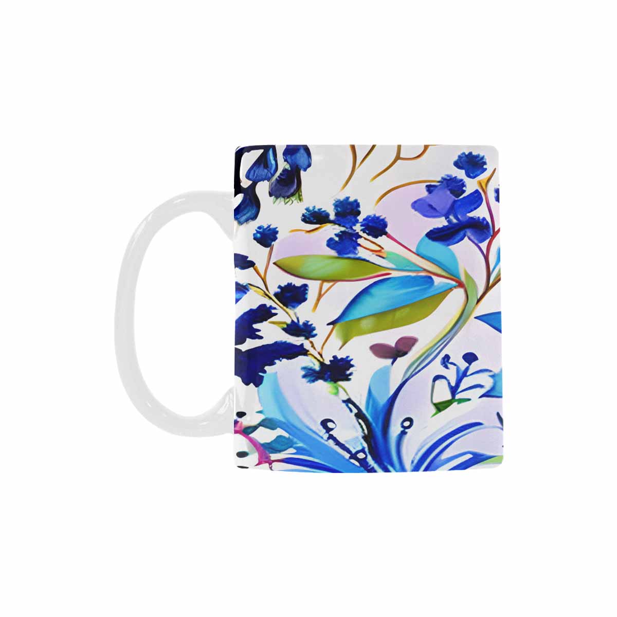 USA made Quality Mug, coffee mug, tea cup, Bright florals, Set 1, Design 23