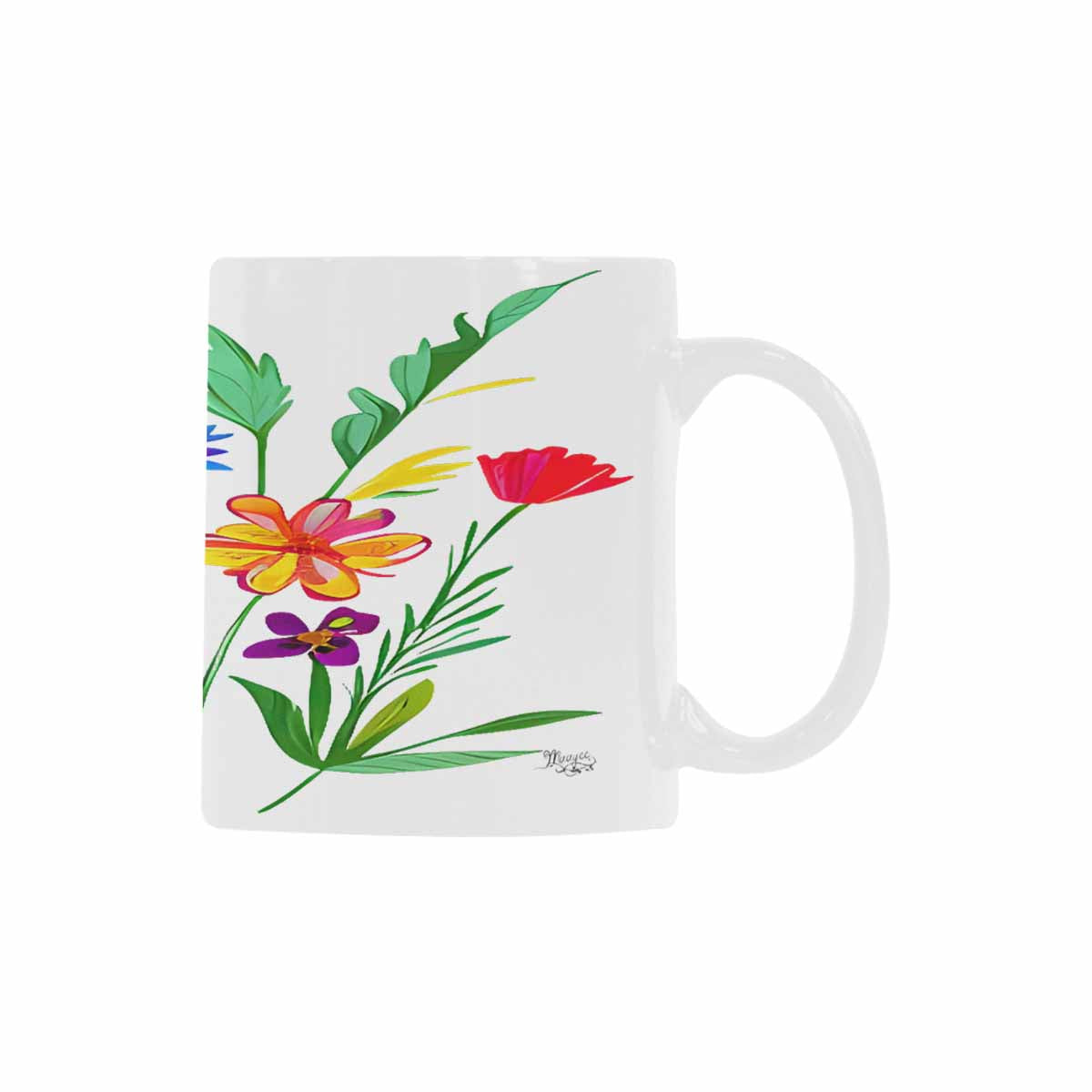 Quality Mug, coffee mug, tea cup, Bright florals, Set 2, design 71