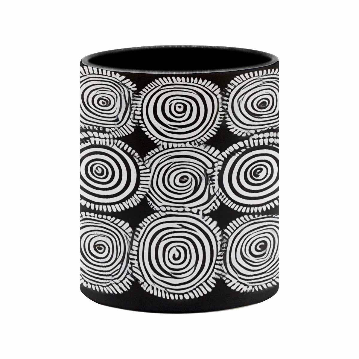 Coffee Mug, tea cup, black core, abstract, design 26