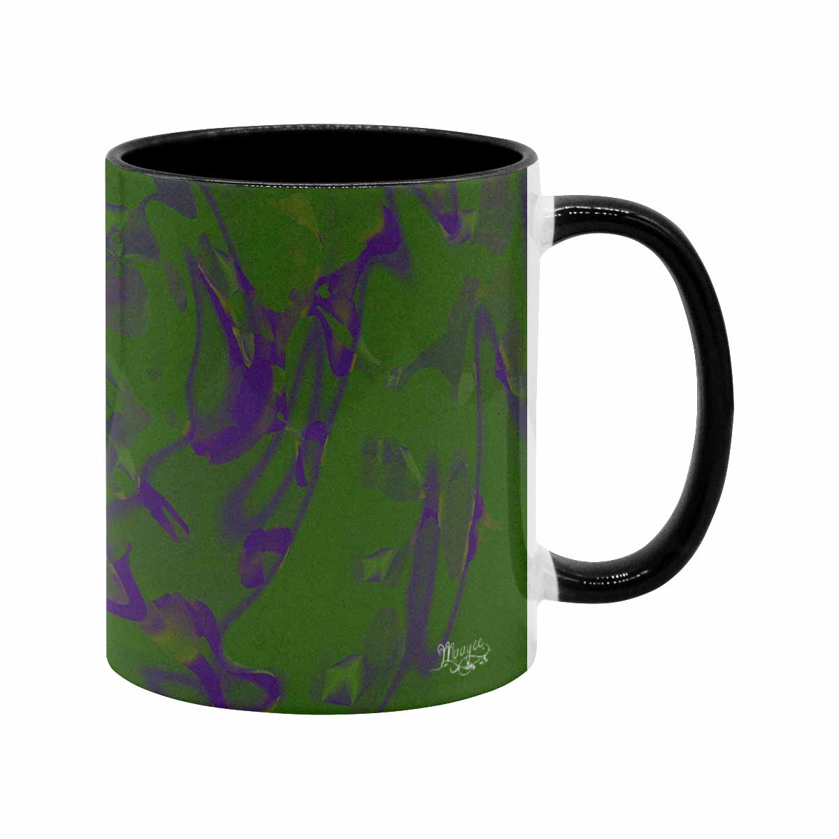 Coffee Mug, tea cup, black core, abstract, design 21