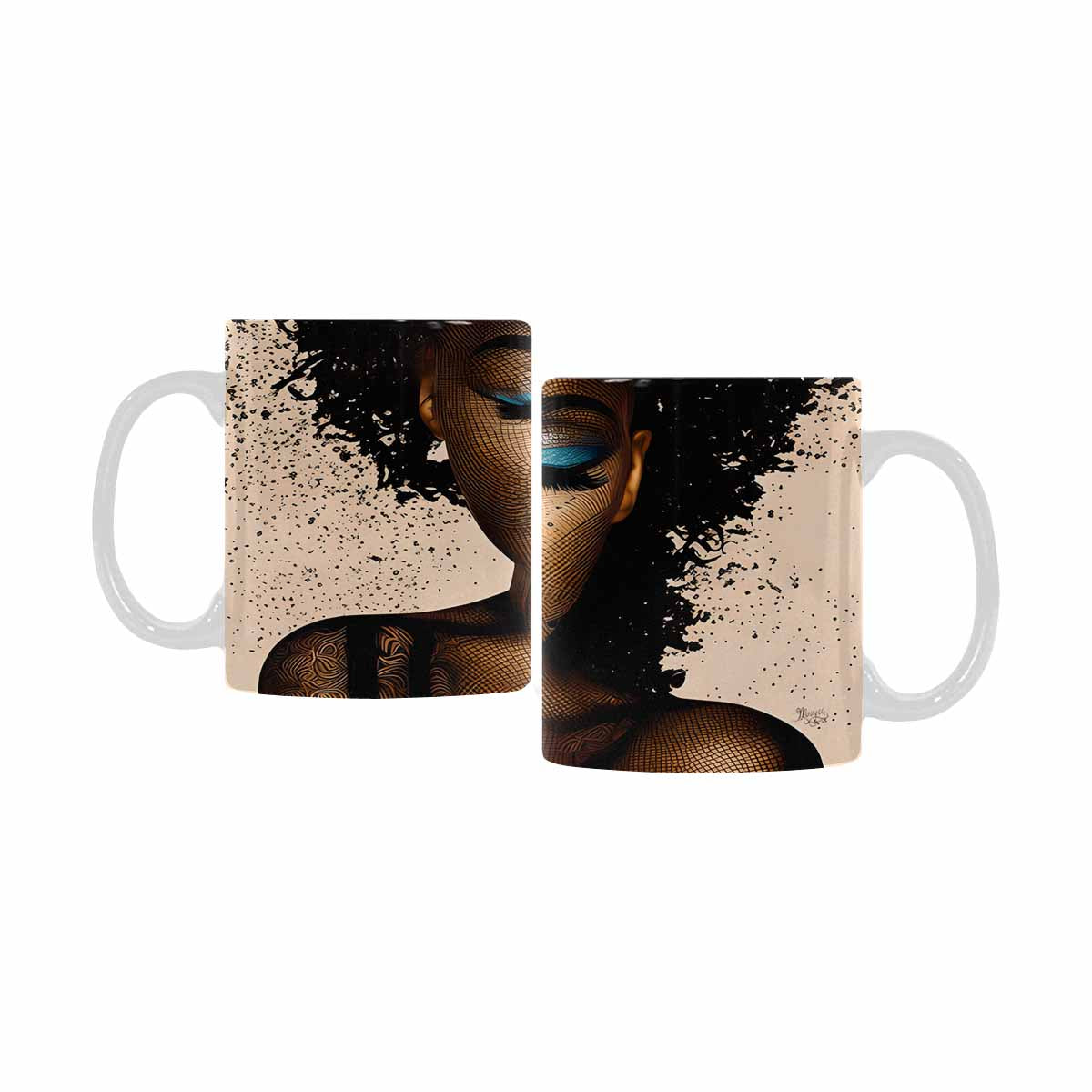 Quality Mug, coffee mug, tea cup, Black Faces, Set 1, design 75