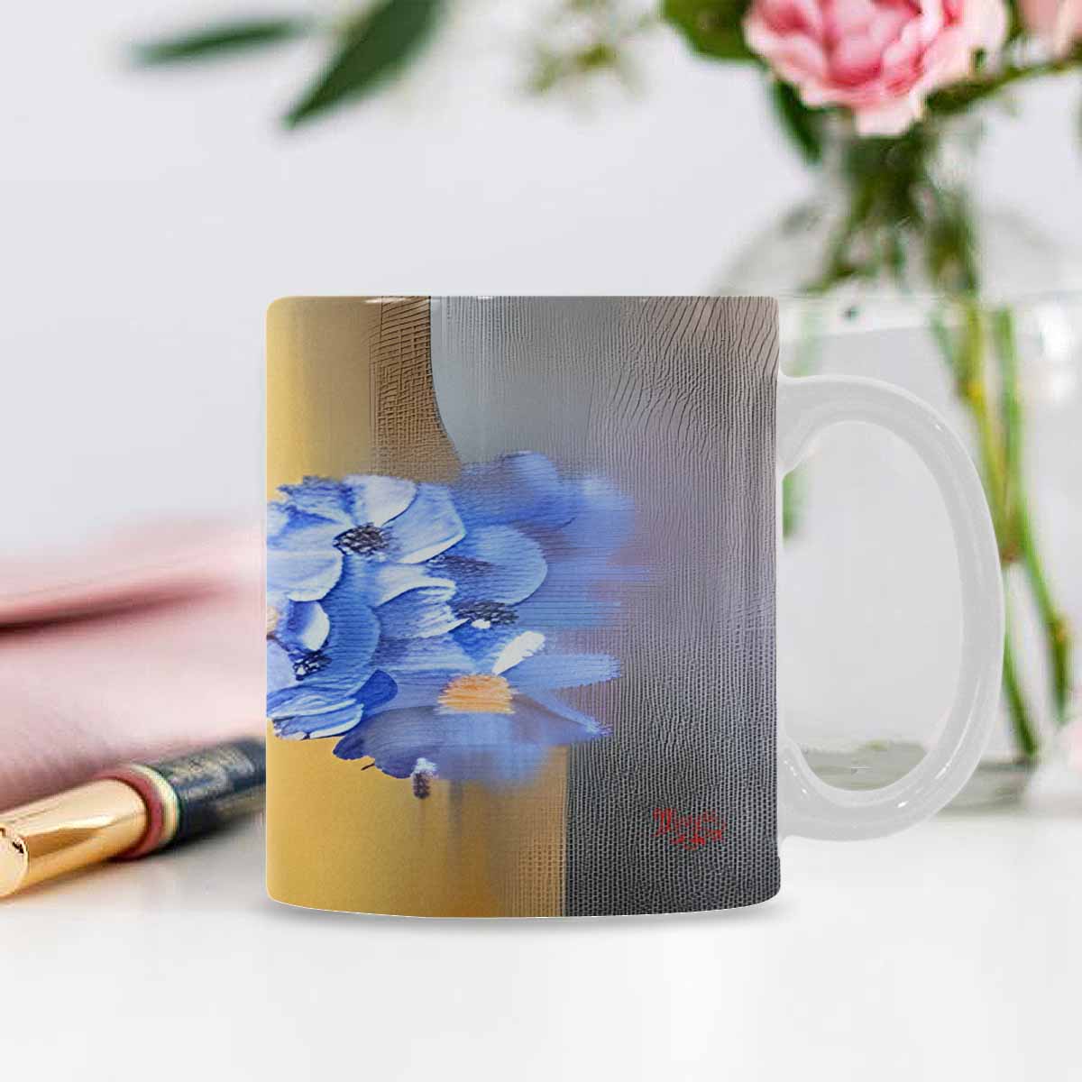 Quality Mug, coffee mug, tea cup, Bright florals, Set 1, Design 168