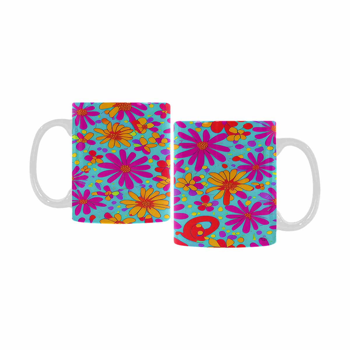 Quality Mug, coffee mug, tea cup, Set 1, Mixed Floral design 4