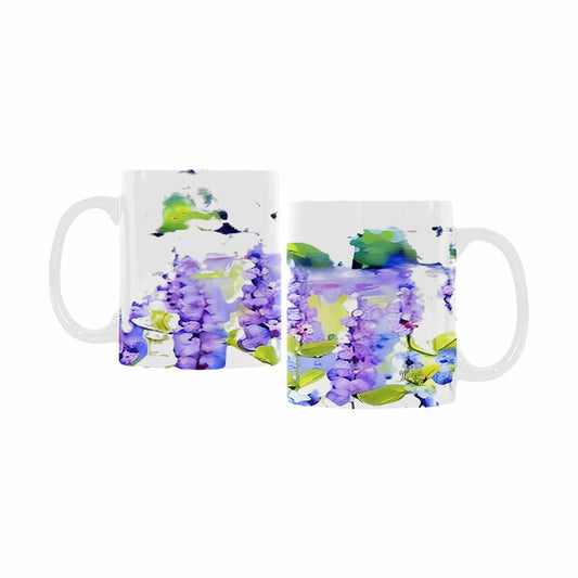 USA made Quality Mug, coffee mug, tea cup, Bright florals, Set 1A, Design 104