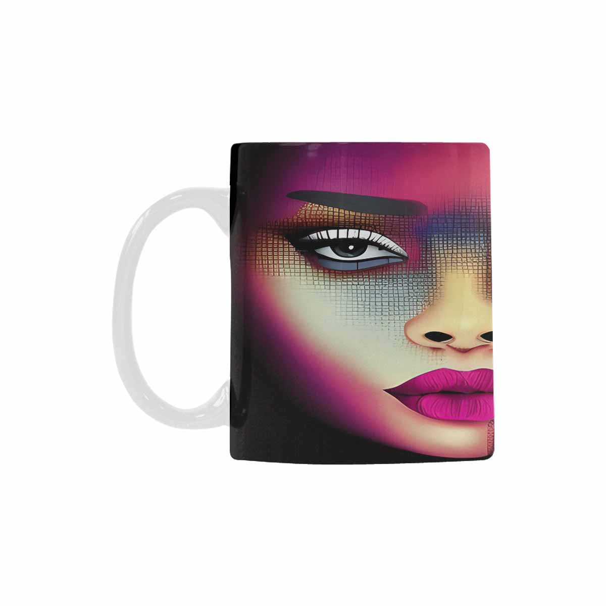 Quality Mug, coffee mug, tea cup, Black Faces, Set 1, design 63