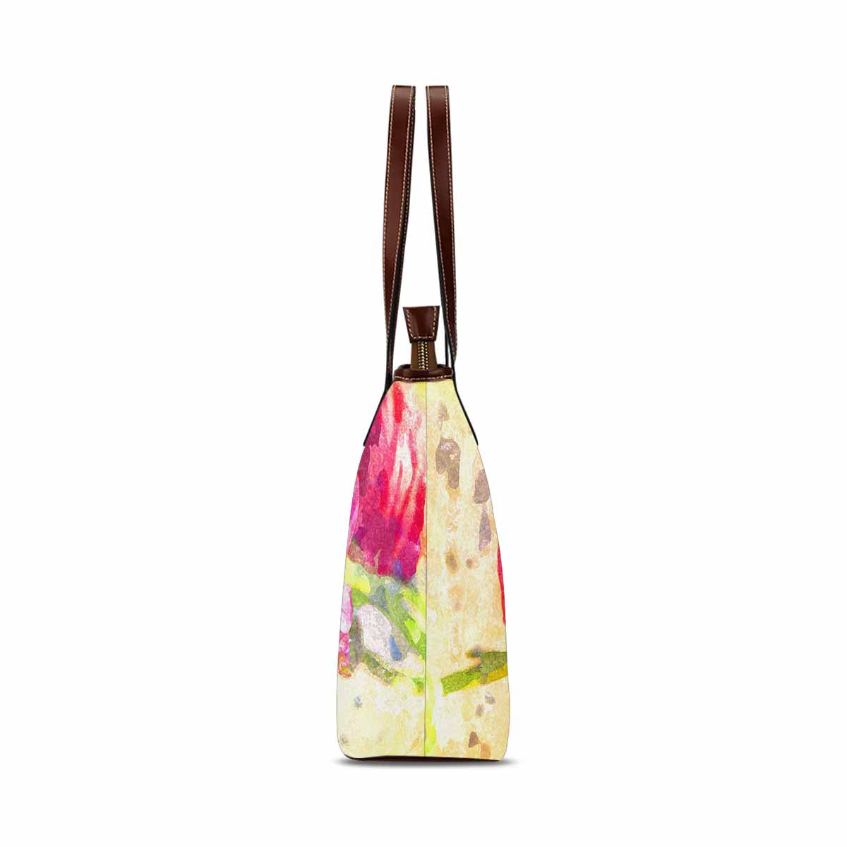 Classic Fabric handbag, watercolor floral, design 215