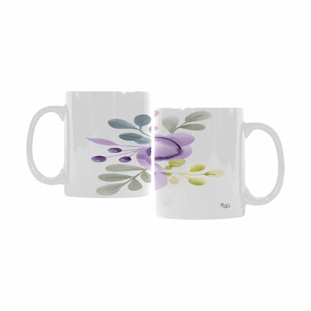 Quality Mug, coffee mug, tea cup, Bright florals, Set 2, design 28