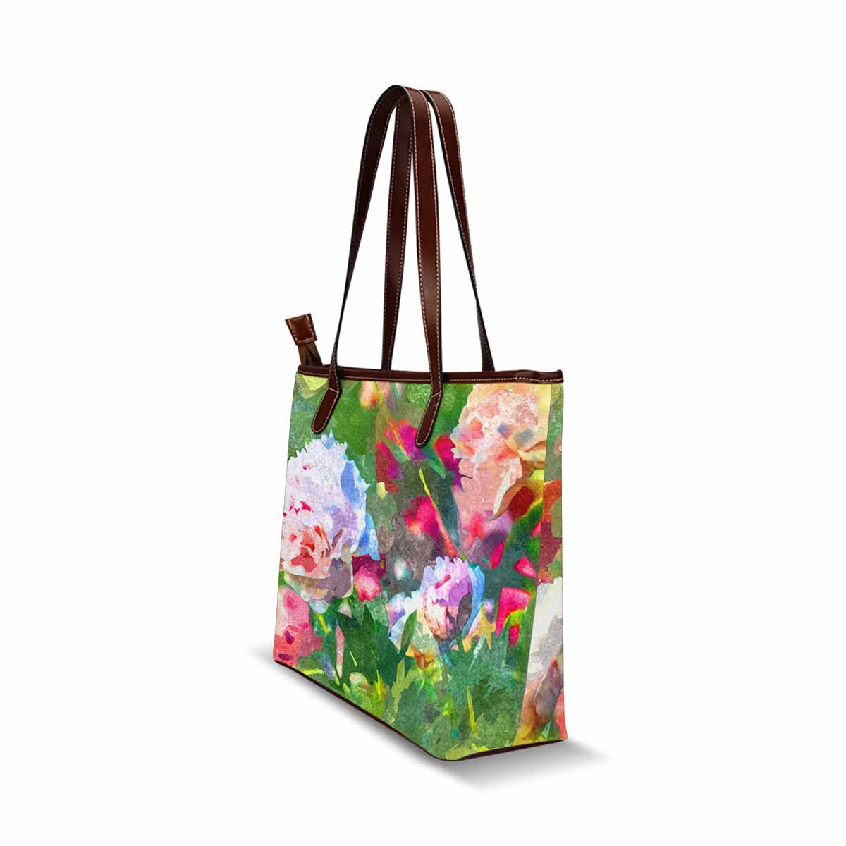 Classic Fabric handbag, watercolor floral, design 168