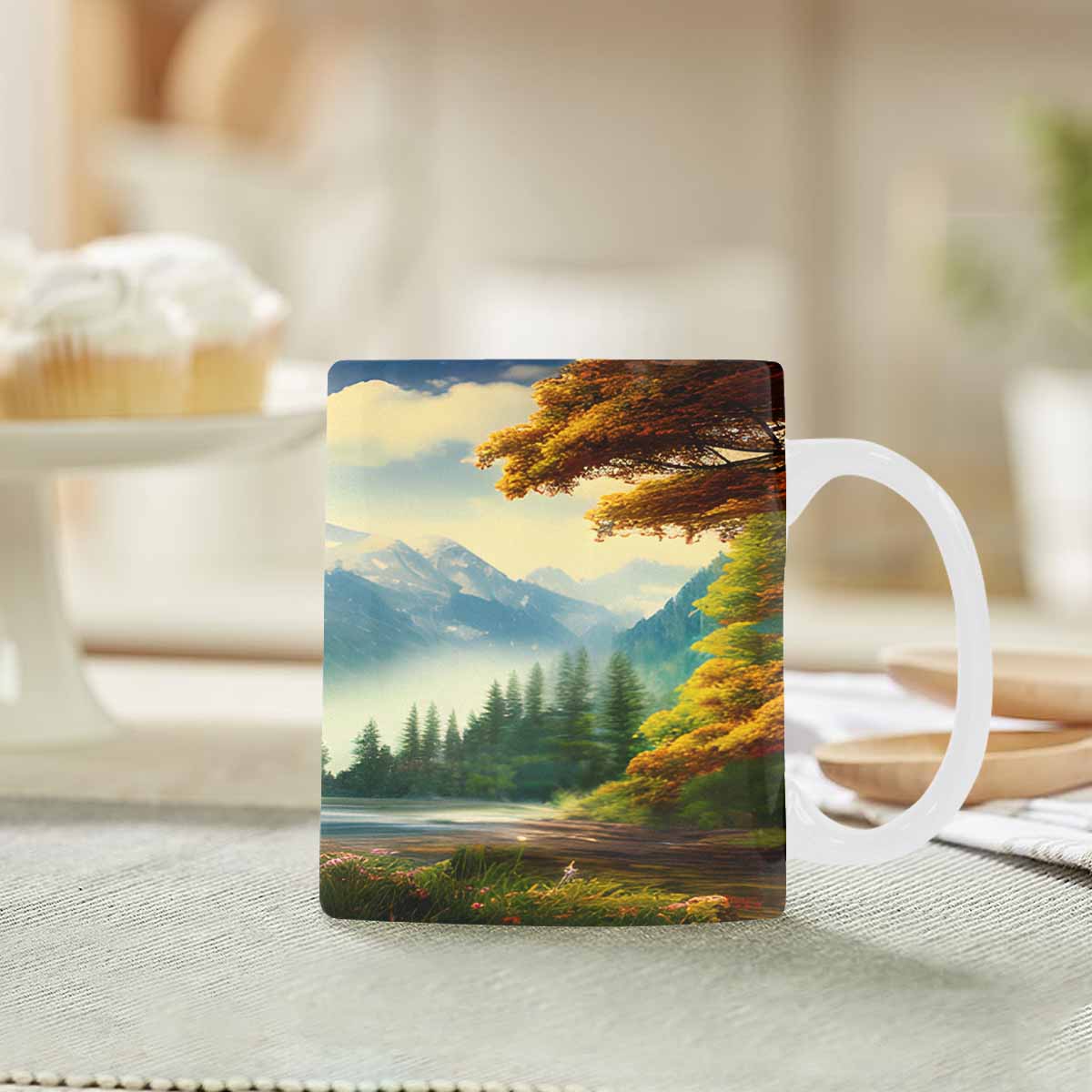 Rivers & Mountains Landscape mugs, set 1 design 25